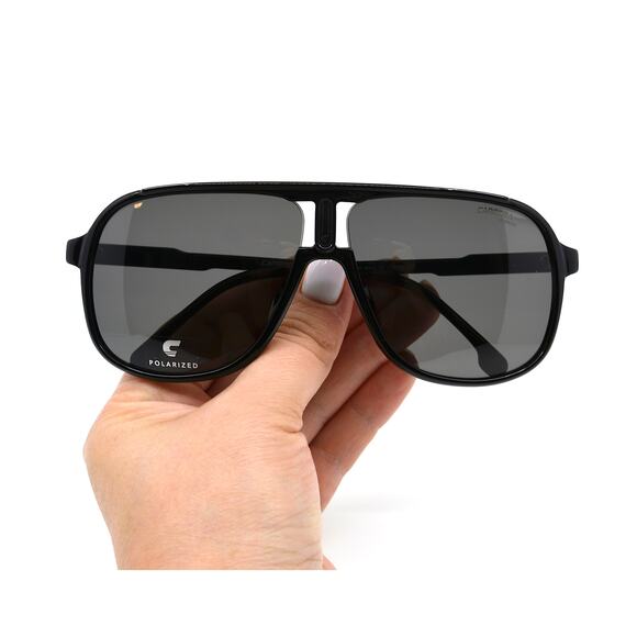 NEW CARRERA 1047/S BLACK GREY POLARIZED AUTHENTIC SUNGLASSES - Picture 9 of 10
